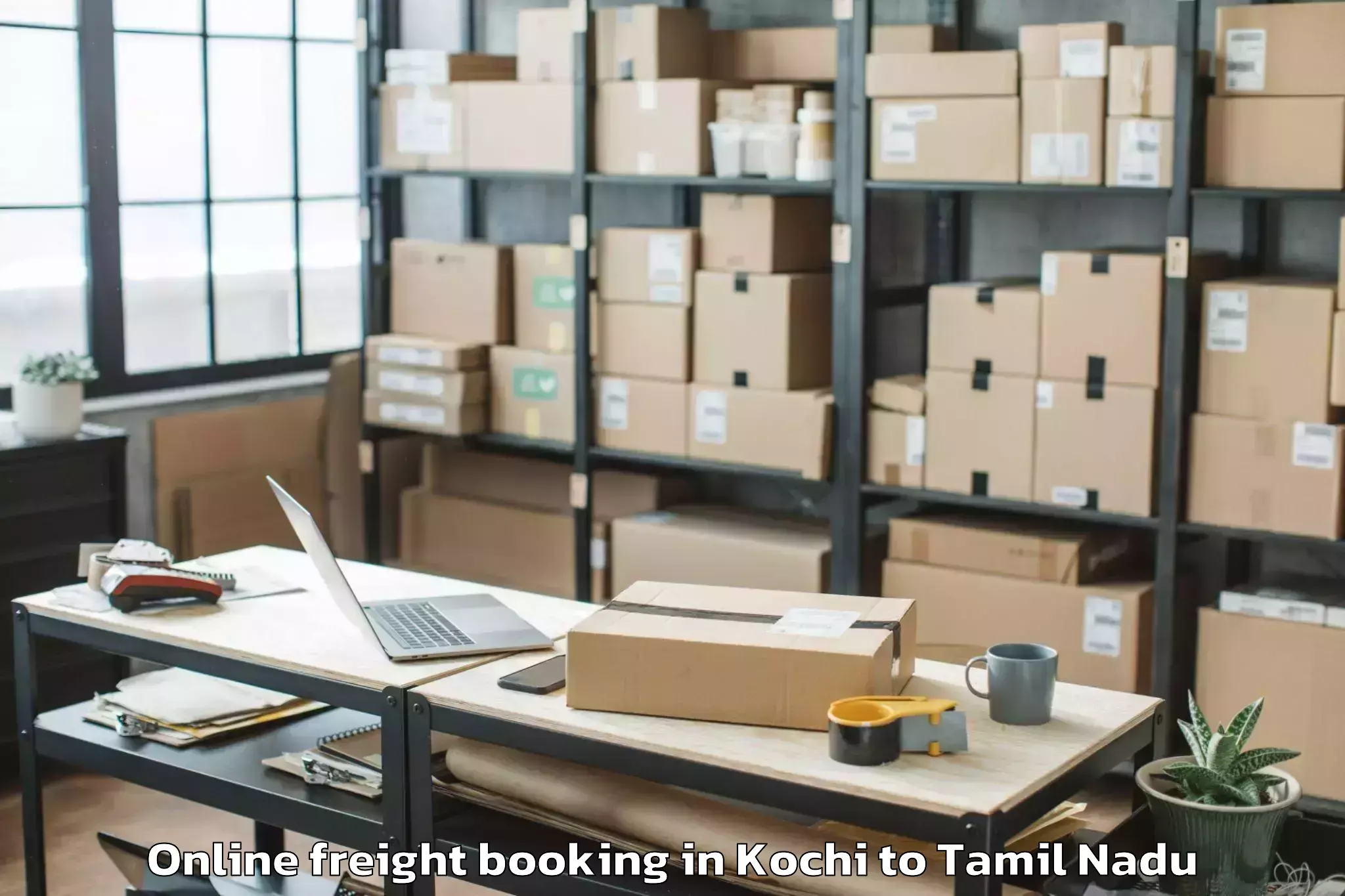 Trusted Kochi to Thanjavur Airport Tjv Online Freight Booking